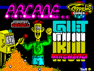 Arcade Fruit Machine title screen for ZX Spectrum